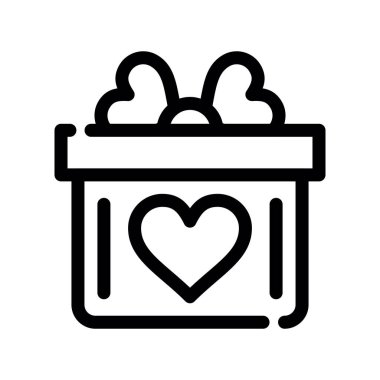 Kalp vektör simgesi dizaynlı kalp kutusu