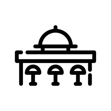 Otel simgesi vektör illüstrasyonu