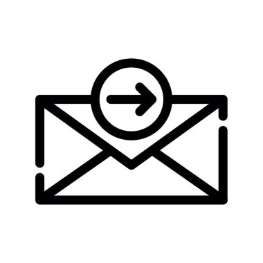 e- posta simgesi vektörü. İnce çizgi işareti. izole edilmiş sınır sembolü çizimi