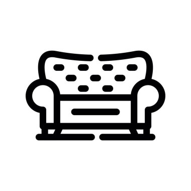 kanepe vektör illüstrasyonu, simge