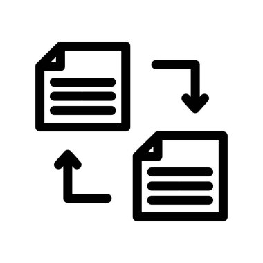 dosya vektörü ince çizgi simgesi