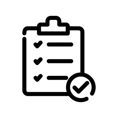 kontrol listesi vektör çizgisi simgeleri