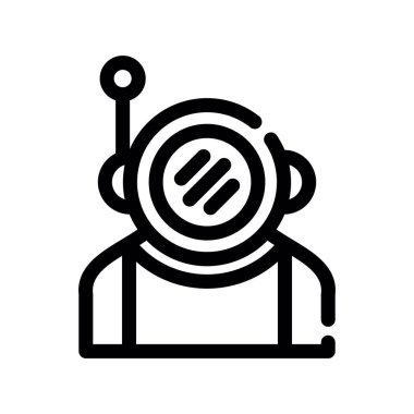 Gözlü insan kafası, vektör çizimi