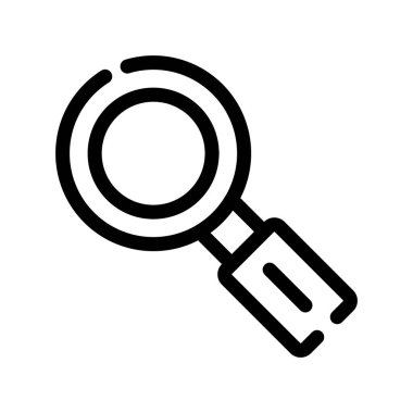 Büyütme cam simgesi, vektör illüstrasyonu