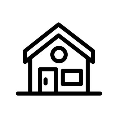 Şeffaf bir arkaplanda ev vektör çizimi. Birinci kalite semboller. Konsept ve grafik tasarım için ince çizgi simgesi.