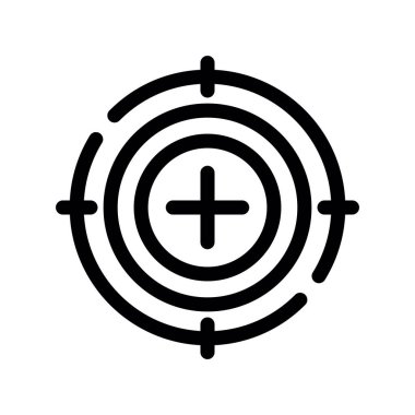 Hedef simgesi. Düz tasarım stili.