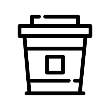 kahve vektörü ince çizgi simgesi