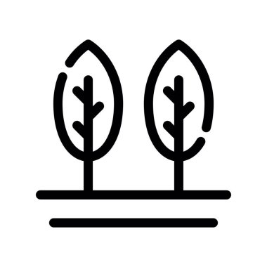 bitki simgesi, çizgi ve izole