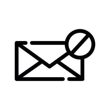 e-posta vektörü ince satır simgesi