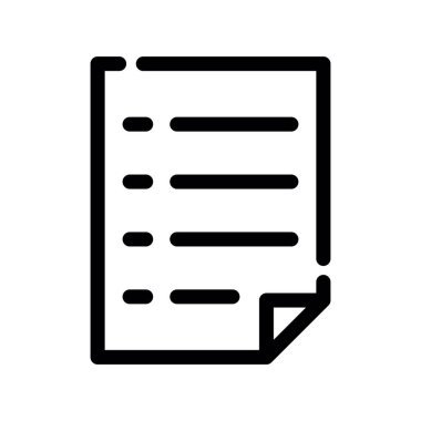 belge vektörü ince çizgi simgesi