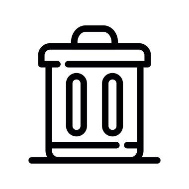Çöp kutusu simgesinin vektör illüstrasyonu