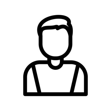 Avatar ince çizgi vektör simgesi