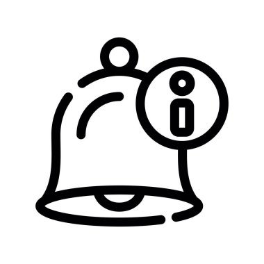 Çan simgesi vektörü. çizgi vektör sembolü