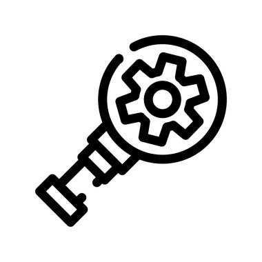 Web ve mobil uygulaması tasarımı, anahtar logo kavramı için beyaz arka plan üzerinde izole anahtar simge vektör