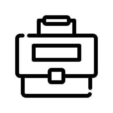 Evrak çantası ikon vektörü. Dava özeti imzası. izole edilmiş sınır sembolü çizimi