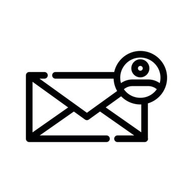 posta vektörü ince çizgi simgesi