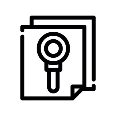 Büyütme cam simgesi, vektör illüstrasyonu