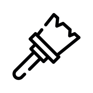 boya fırçası ikonu. Web için boya fırçası vektör simgesinin özet çizimi