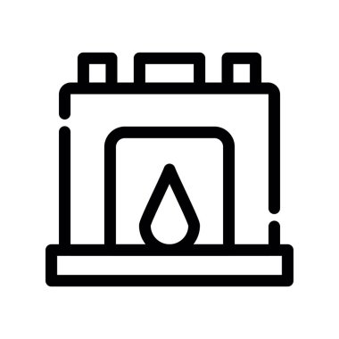 Beyaz arkaplanda izole edilmiş ateş alev ikonu vektörü. ateş işareti