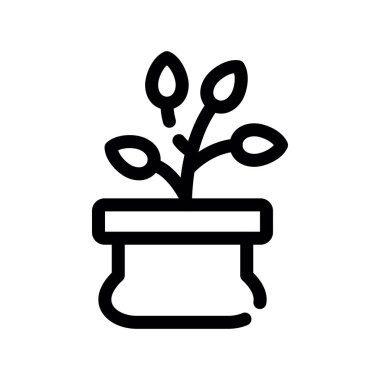 bitki vektörü ince çizgi simgesi