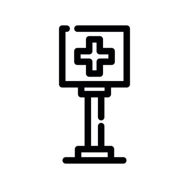 tıbbi haç simgesi, vektör illüstrasyonu