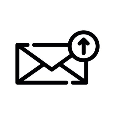 mesaj vektörü ince çizgi simgesi