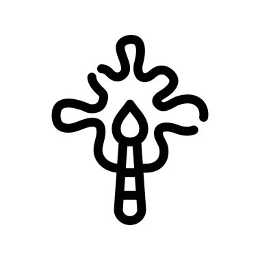 Seo modern simgesinin vektör illüstrasyonu, satır ve basit düzenlenebilir