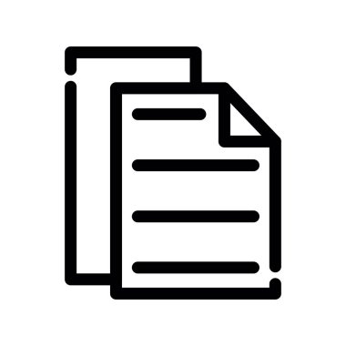 Kağıt simgesi vektörü. Taslak kağıt işareti. izole edilmiş sınır sembolü çizimi