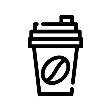 kahve fincanı simgesi vektör çizimi çizimi