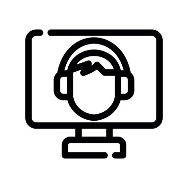 kulaklık simgesi. vektör çizim