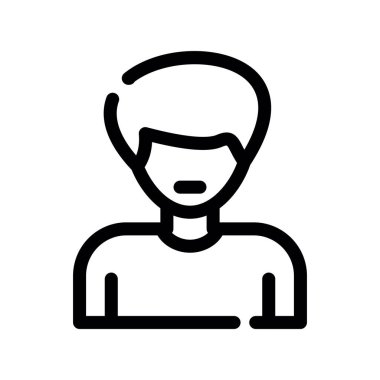 Sakal simgesi olan avatar adam, taslak biçimi