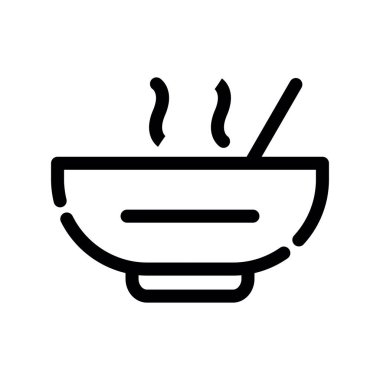 çorba simgesi vektör illüstrasyonu