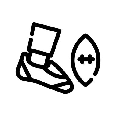 futbol vektörü ince çizgi simgesi