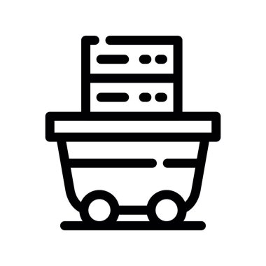 Veri Madencilik simgesi vektör illüstrasyon tasarımı