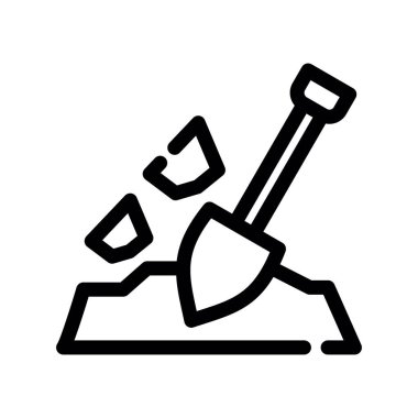 Kürek simgesi vektör çizimi çizimi