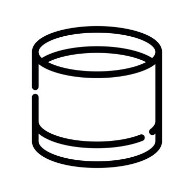 Namlu vektörü ince çizgi simgesi