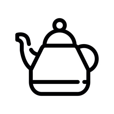 çaydanlık ikonu vektör illüstrasyonu