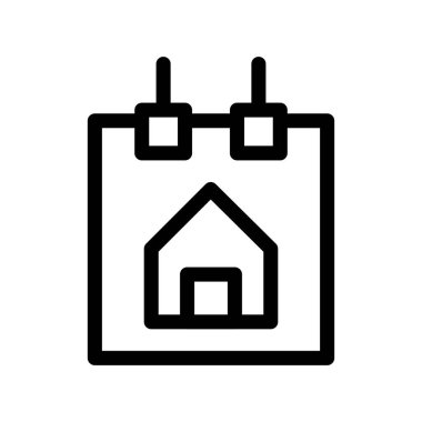 ev vektörü ince çizgi simgesi