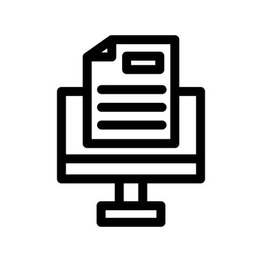 belge vektörü ince çizgi simgesi