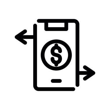 Dolar işareti simgesi çizimi olan akıllı telefon