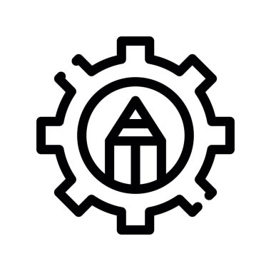 endüstriyel vektör ince çizgi simgesi