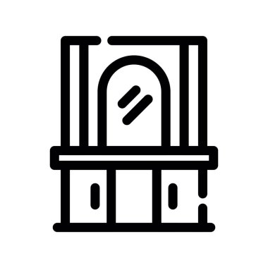 sütun vektörü ince çizgi simgesi