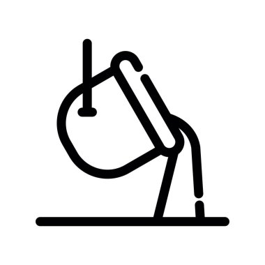 spor salonu vektörü ince çizgi simgesi