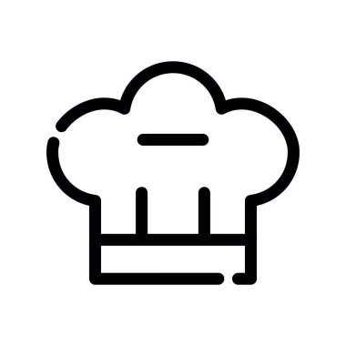 Şef Şapka simgesi, vektör illüstrasyonu