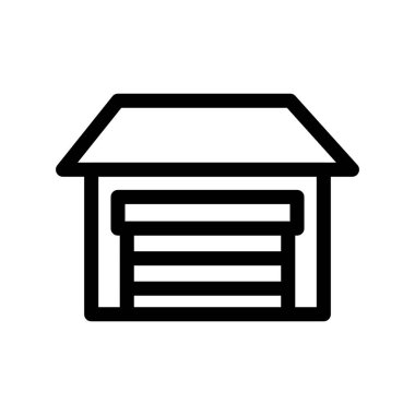 Ofis binasının modern simgesinin vektör illüstrasyonu