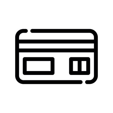 kredi vektörü ince çizgi simgesi