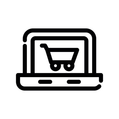 Şeffaf bir arkaplanda alışveriş arabası çizimi. Birinci kalite semboller. Konsept ve grafik tasarımı için vuruş simgesi.