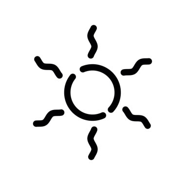 Beyaz arka plan üzerinde güneş şeffaf işareti izole güneş simge vektör