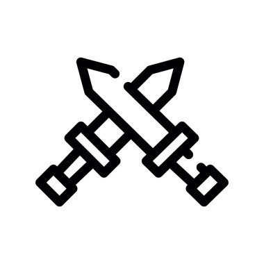 Siyah beyaz bir çekicin vektör çizimi