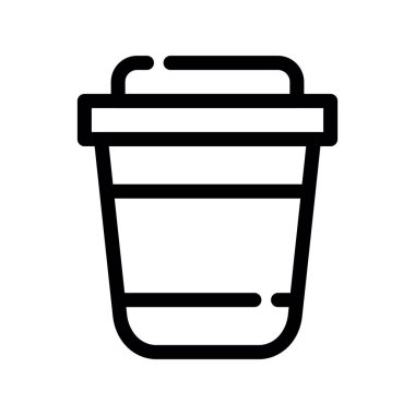 Çöp vektörü ince çizgi simgesi